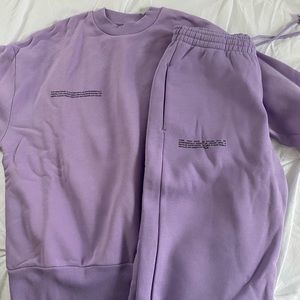 COPY - Light purple Pangaia sweatpants and sweatshirt set